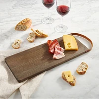 Cheese Board with Leather Handle by Trudeau