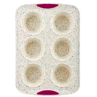 Trudeau Confetti Silicone Jumbo 6 Muffin Pan