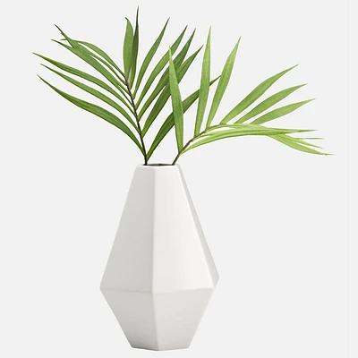 Facet Two Tone Tapered Ceramic Vase 10" by Torre & Tagus