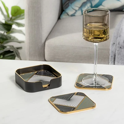 Savoy Radiant Set of 4 Coasters by Torre & Tagus