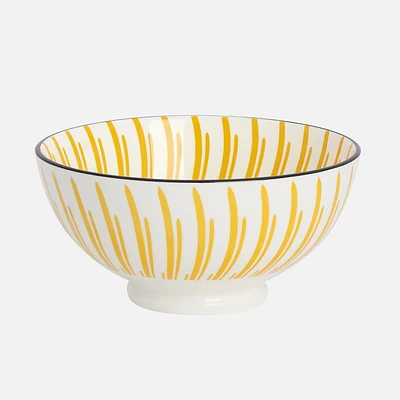 Kiri Yellow Sunburst Bowl 8" by Torre & Tagus