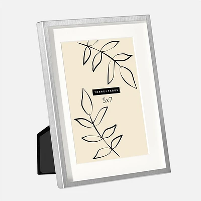 Satin Brushed Metal Frame, 5" x 7" - Silver 