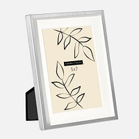 Satin Brushed Metal Frame, 5" x 7" - Silver 