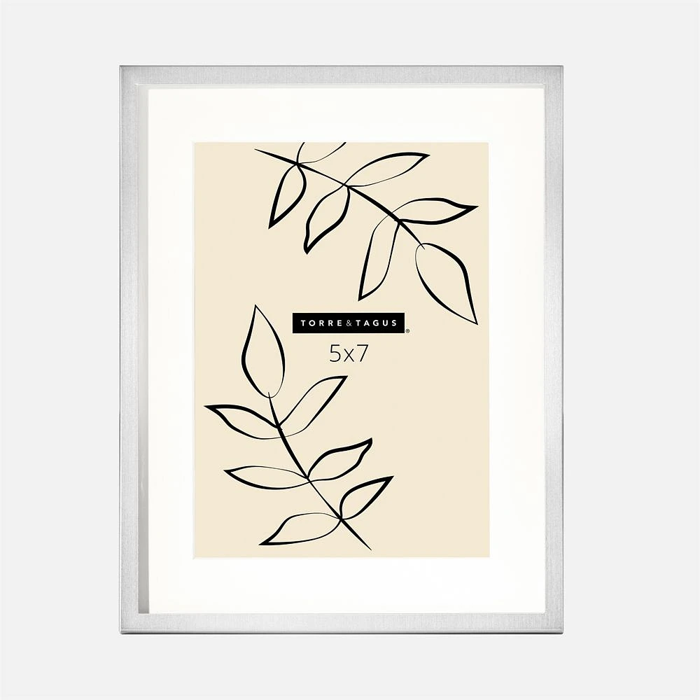 Satin Brushed Metal Frame, 5" x 7" - Silver 