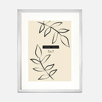 Satin Brushed Metal Frame, 5" x 7" - Silver 