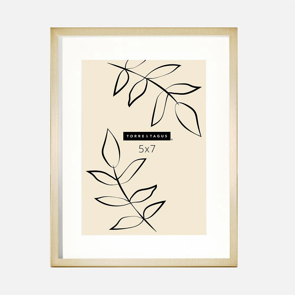 Satin Brushed Metal Frame, 5" x 7" - Gold