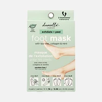 Danielle Creations Mint Peel-off Foot Masks, 2 Pairs