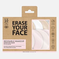 Erase Your Face Reusable Makeup Removing Pads 10 Pack