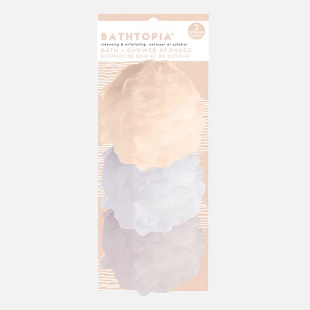 Bath and Shower Sponges, Set of 3