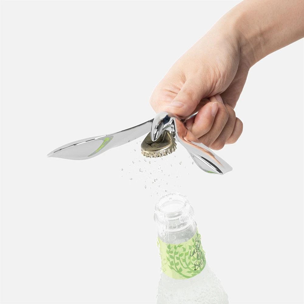 Tipsy Bottle Opener Sculptural Bar Accessory by Umbra