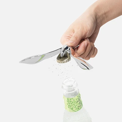 Tipsy Bottle Opener Sculptural Bar Accessory by Umbra