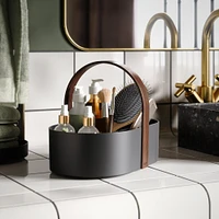 Bellwood Bathroom Caddy - Black/Walnut