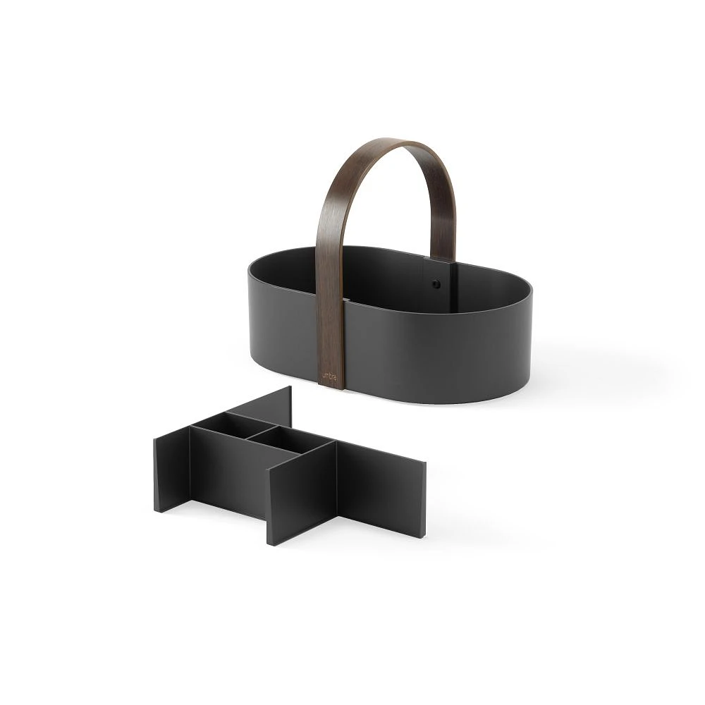 Bellwood Bathroom Caddy - Black/Walnut