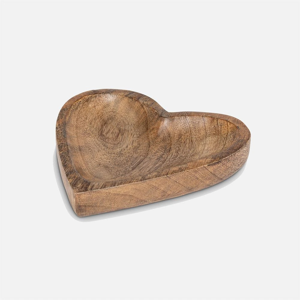 Abbott Assiette en bois en forme de coeur