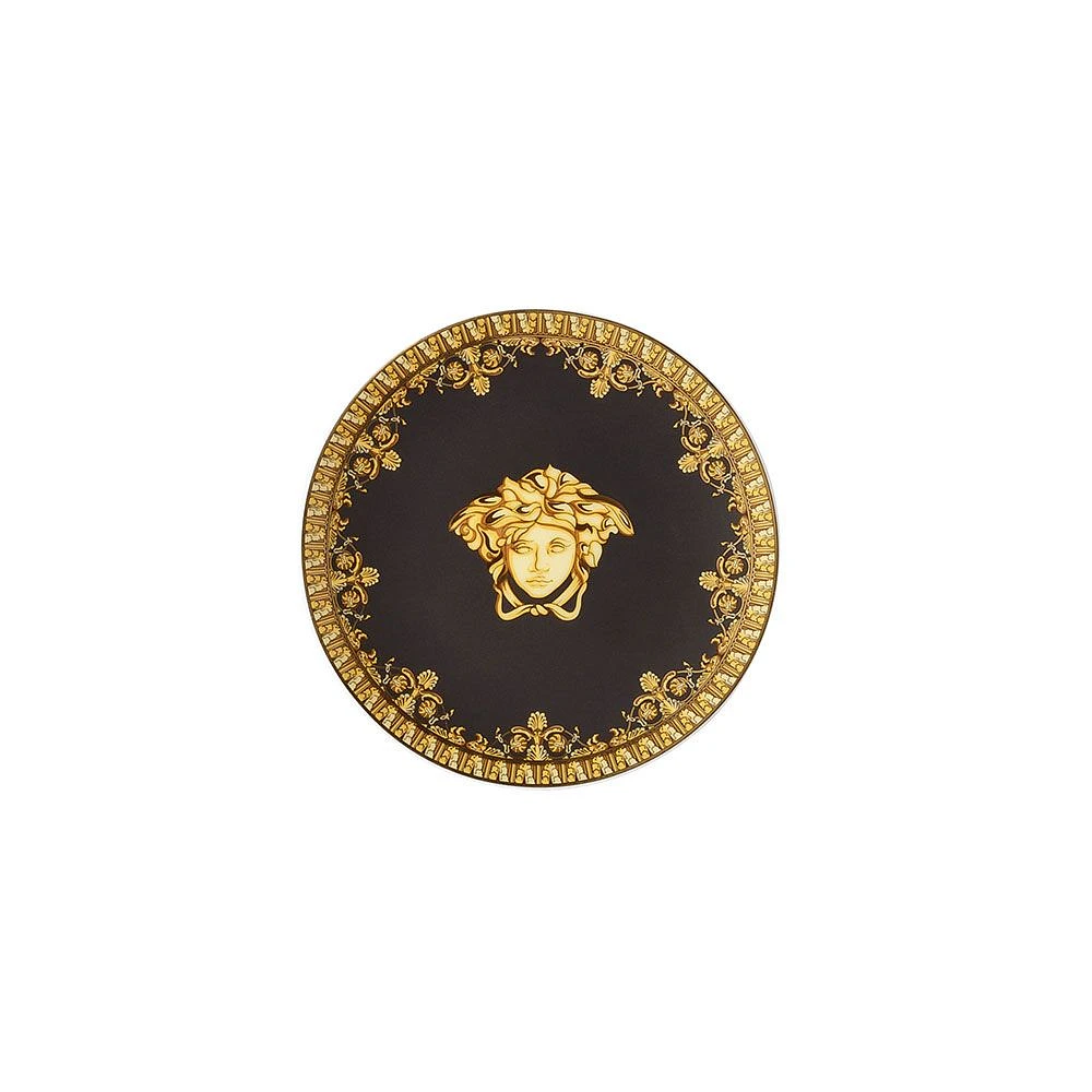 Assiette dorée et noire Versace « I Love Baroque