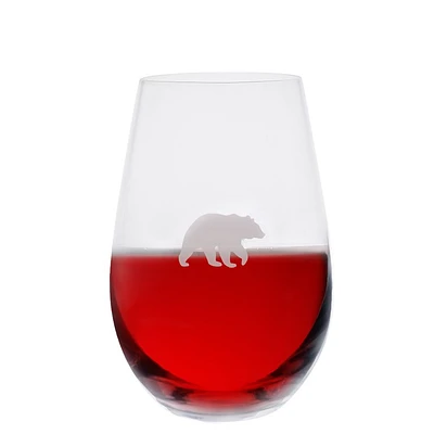 Ensemble de 6 verres à vin sans pied « Bear Print » par Cuisivin