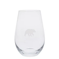 Set of 6 Bear Print Stemless Wine Glass by Cuisivin