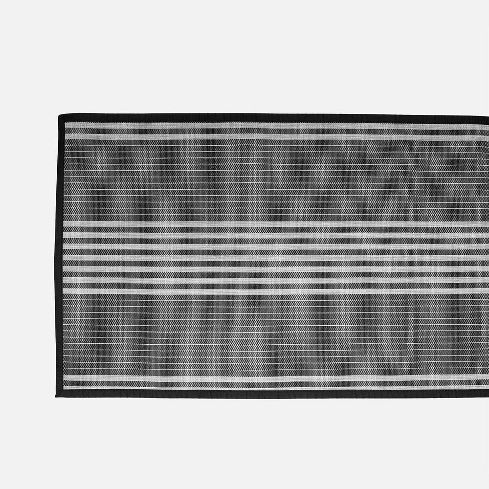 Vinyl Rug - Black Stripes (30" x 50")