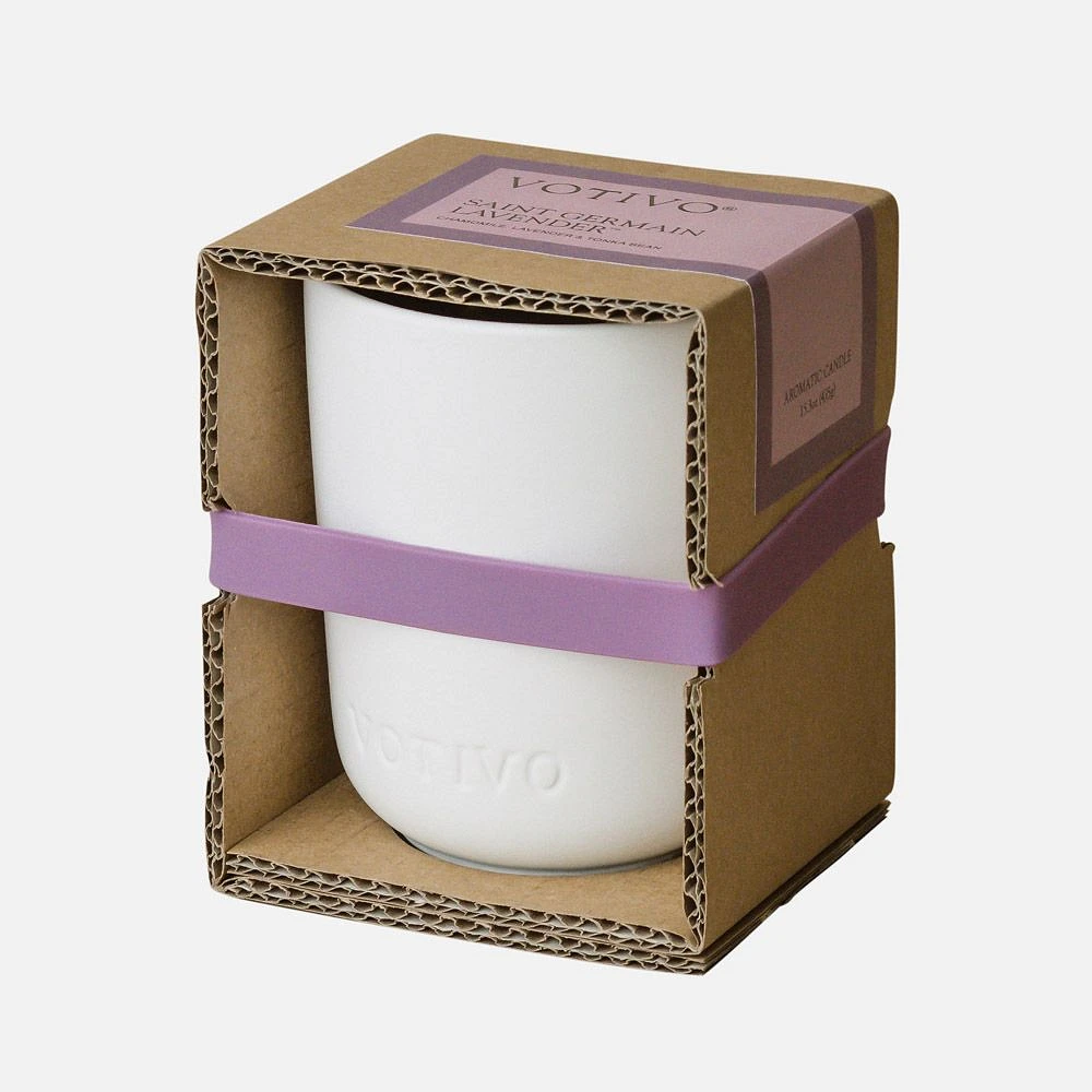 Candle in Ceramic Vessel 2 Wick - Lavander