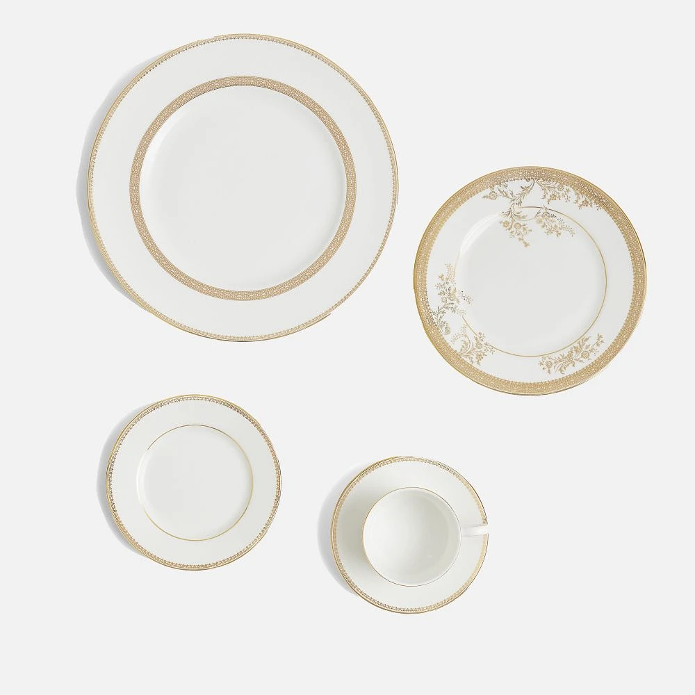 Vera Wang Vera Lace Gold Place Setting, 5 pieces