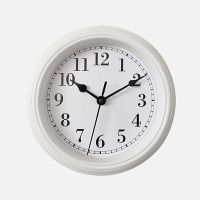 Black Numerals on White Face Wall Clock