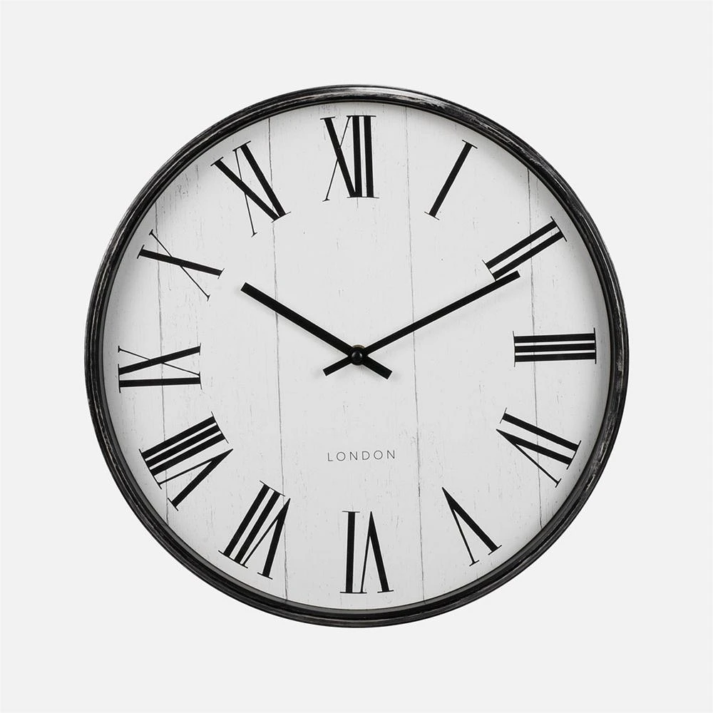 Black numbers and white face Wall Clock