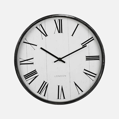 Horloge murale chiffres noirs et cadran blanc