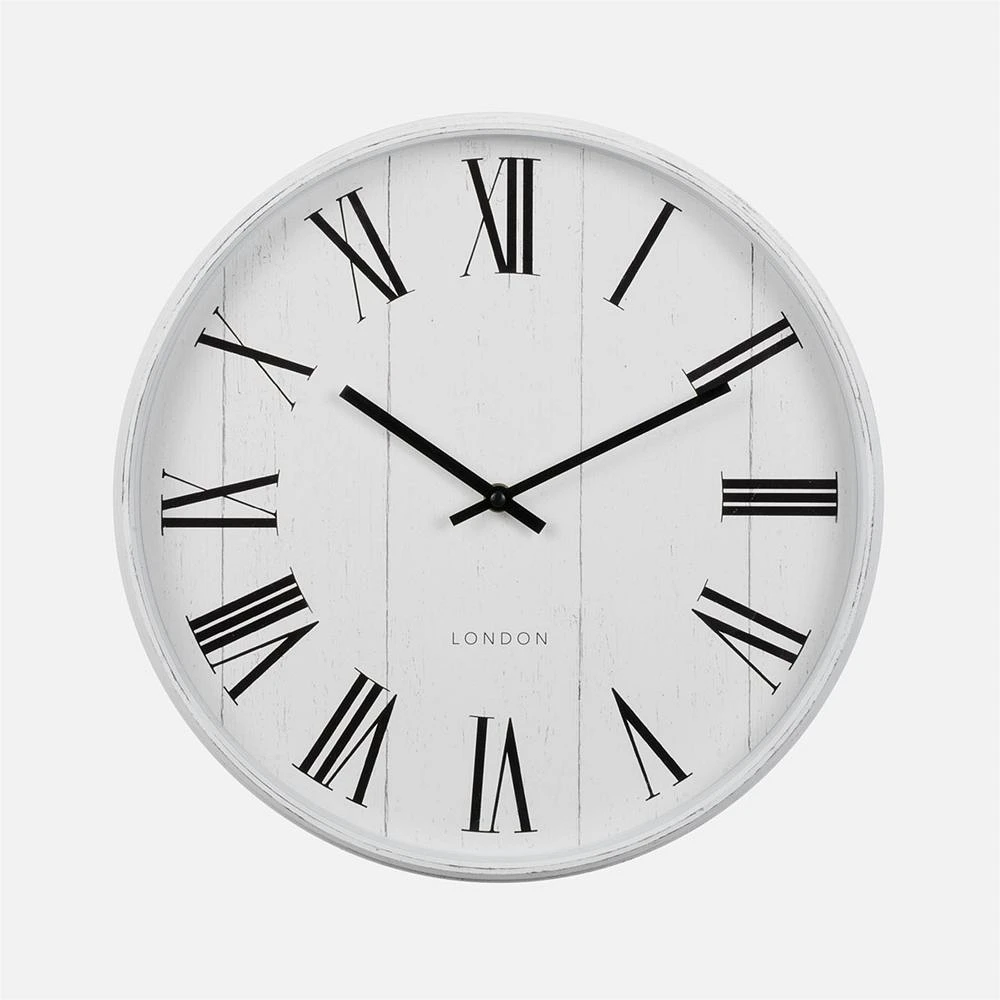 Horloge murale chiffres noire et cadran blanc