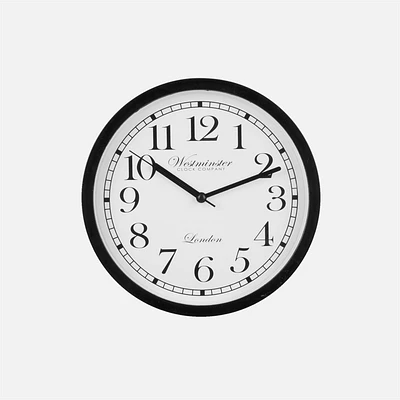 Black Numbers and white face Wall clock