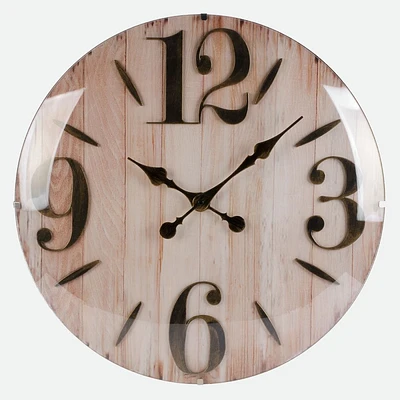 Wall Clock - Wooden Face 