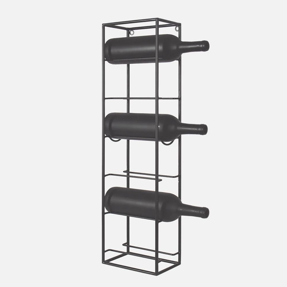 6-Bottles Wine Rack - Black