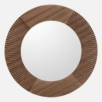 Round Ridged Trim Wall Mirror