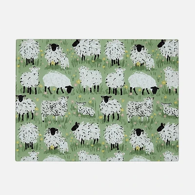 Woolly Sheep Glass Cutting Board