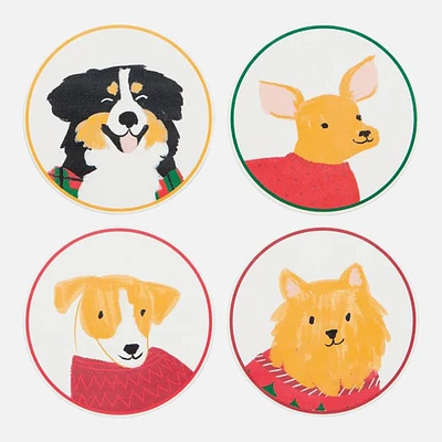 Danica Holiday Hounds Soak Up Coasters, Set of 4