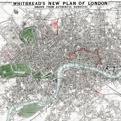 Papier peint mural « 1853 London Map »