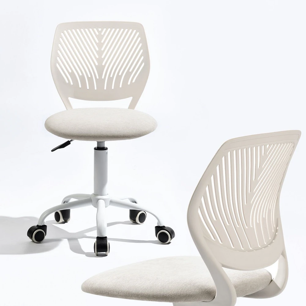 Beige Fabric Task Chair by Maison Classique