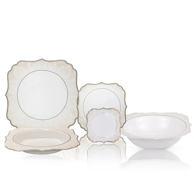 Studo 30-Piece Bone China Dinnerware Set by Brilliant