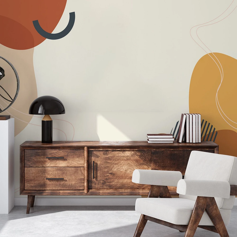 Papier peint mural « Abstract Earth Tone Shapes »