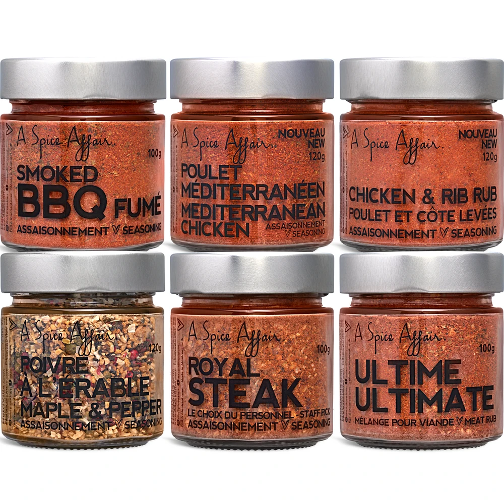 Coffret Pro du BBQ (6 Pots d'épices)