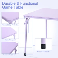 Ensemble de table et chaises pliables pour enfants, ensemble de 3 - Pastel