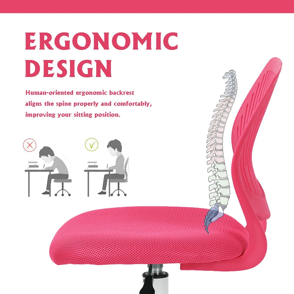 Pink Mesh Task Chair by Maison Classique