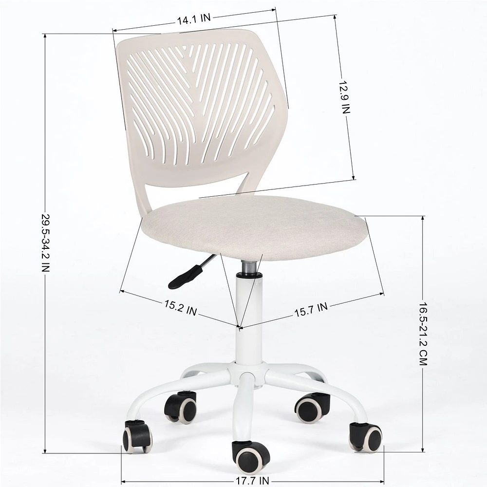 Beige Fabric Task Chair by Maison Classique