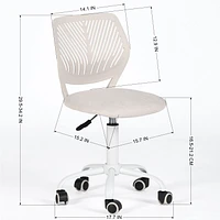 Beige Fabric Task Chair by Maison Classique