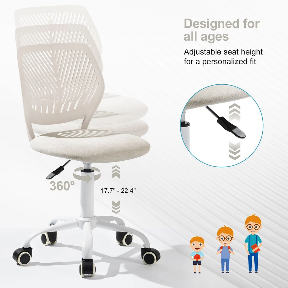 Beige Fabric Task Chair by Maison Classique