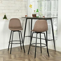 Maison Classique Set of 2 Brown Swivel 28" Barstools