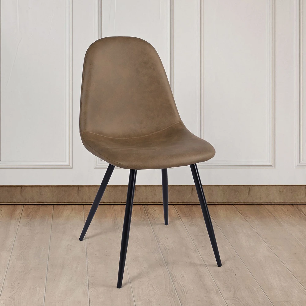 Maison Classique Set of Modern Brown Dining Chairs