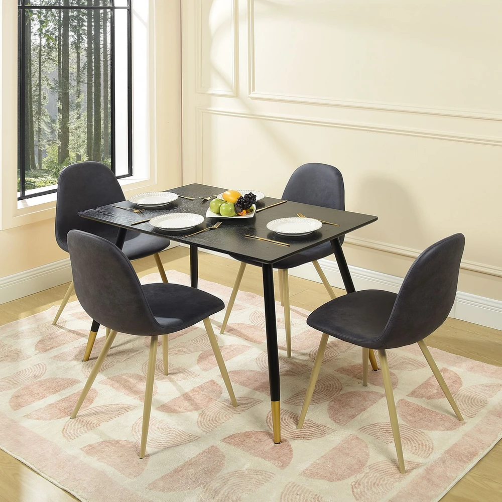 Maison Classique Set of 4 Modern Charcoal Dining Chairs