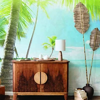 Coconut Palms Sunlight Wallpaper Mural