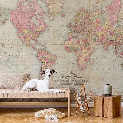 Colton's Vintage World Map Wallpaper Mural