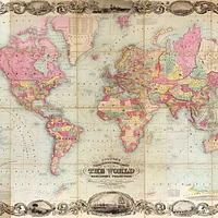 Colton's Vintage World Map Wallpaper Mural